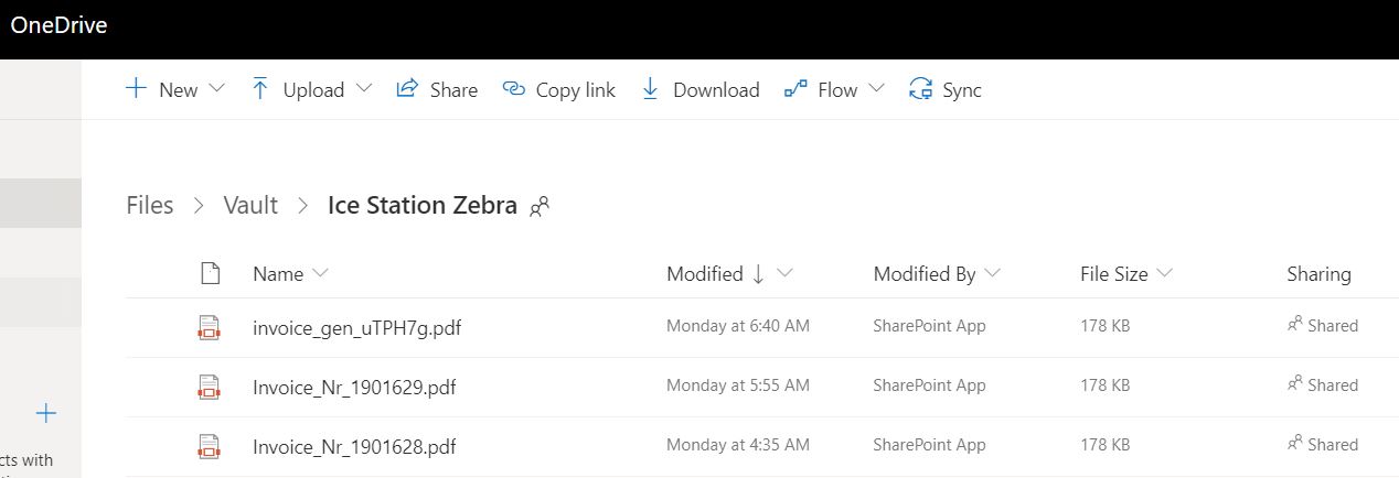 Shared OneDrive Folder